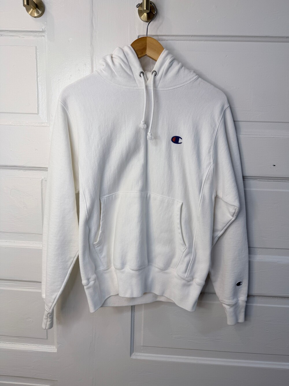 Champion Small White Cotton Hoodie